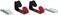 TOPNIKE Alloy Rim Display Hanging Hooks,Metal Wheel Hooks,Black and Red,Pack of 2