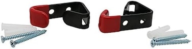 TOPNIKE Alloy Rim Display Hanging Hooks,Metal Wheel Hooks,Black and Red,Pack of 2