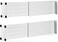 Dial Industries, Inc. Dial Industries Adjustable Spring Loaded Drawer Dividers, Set of 2, 4.5" Deep, White, 4.5" Deep, Set of 2, Model:B1605W