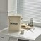 LA JOLIE MUSE (Cream) - Laundry Detergent Powder Storage Tin Box, 4 FREE Mesh Bags, Mothers Day Gifts for Laundry Room Decor, 23cm High, Cream