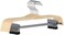JS HANGER Natural Finish Wooden Pant Hangers with Anti-rust Hook and 2-Adjustable Clips, 5-Pack