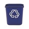 Rubbermaid Commercial Products FG295573BLUE Plastic Resin Deskside Recycling Can, 3.5 Gallon/13 Quart, Blue Recycling Symbol