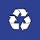 Rubbermaid Commercial Products FG295573BLUE Plastic Resin Deskside Recycling Can, 3.5 Gallon/13 Quart, Blue Recycling Symbol