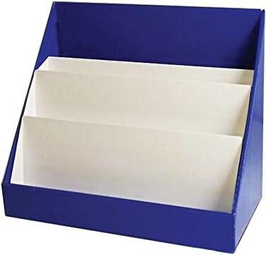 PACON Classroom Keepers Book Shelf, 3-Tiered, Blue, 17"H x 20"W x 10"D, 1 Unit