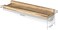 Emfogo Wall Shelves with Ledge 16.9 inch Wood Picture Shelf Rustic Floating Shelves Set of 3 for Storage and Display Rustic Brown