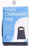 Whitmor Hanging Clothespin Bag, Navy