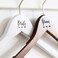 Thefirstcabin Pair of Wedding Hangers for Bride and Groom, Bridal Wedding Gift, Wood Dress Hangers