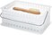 InterDesign Storage Organizer Basket, with Handle for Bathroom, Health and Beauty Products - Medium, Frost