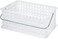 InterDesign Storage Organizer Basket, with Handle for Bathroom, Health and Beauty Products - Medium, Frost