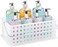 InterDesign Storage Organizer Basket, with Handle for Bathroom, Health and Beauty Products - Medium, Frost