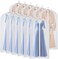 Kntiwiwo Garment Bags Dress Bag for Storage 60 inches Dust-Proof Suit Protector Cover Bag with Zipper for Long Dresses, Suit, Coat Closet Clothes Storage, Set of 12