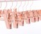 Cocomaya 13 Inch Heavy Duty Rose Gold Copper Metal Slack Hanger, Pants Hanger, Skirt Hanger with Adjustable Clips (Rose Gold, 10)