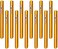 New Star Foodservice 22797 Aluminum Table Crumber 6-Inch, Set of 12, Gold