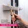 Berry Ave Beige Wall Mount Broom Holder, 5-Slot Mop and Rake Organizer, 6-Hook Storage Rack, 35 lb Capacity, Kitchen, Garage, Garden Tool Organizer, 1 Pack