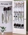 MISSLO Over The Door Shoe Organizer 24 Large Mesh Pockets, White