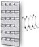 MISSLO Over The Door Shoe Organizer 24 Large Mesh Pockets, White