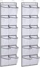Misslo Over The Door Shoe Organizer 12 Large Mesh Pockets Hanging Narrow Closet Door, White, 2 Pack