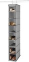 Whitmor Hanging Shoe Shelves - 8 Section - Closet Organizer - Grey