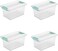 Sterilite Medium Clip Storage Box, Clear (pack of 4)