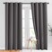NICETOWN Gray Blackout Curtains for Bedroom 213 CM Long - Thermal Curtains &amp; Drapes Grommet Room Darkening Curtains Noise Reducing Window Treatments for Living Room (2 Panels, W132 x L213, Grey)