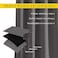 NICETOWN Gray Blackout Curtains for Bedroom 213 CM Long - Thermal Curtains &amp; Drapes Grommet Room Darkening Curtains Noise Reducing Window Treatments for Living Room (2 Panels, W132 x L213, Grey)