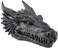 Design Toscano Stryker The Smoking Dragon Gothic Incense Burner Box Statue, 10 Inch, Polyresin, Grey Stone,Greystone