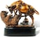 MEPERPER Treasure of Nature Bronze Electroplated Resin Bull &amp; Bear Sculpture Statue 10 W X 9.5 H