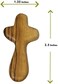 Holy Land Market Small Olive Wood Pocket/Holding Crosses With Certificates (2.5 Inches) (25 count)