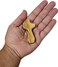 Holy Land Market Small Olive Wood Pocket/Holding Crosses With Certificates (2.5 Inches) (25 count)