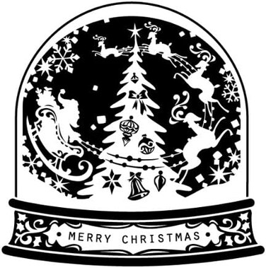 Inkadinkado (snowglobe) - Cling Stamp, Snow Globe