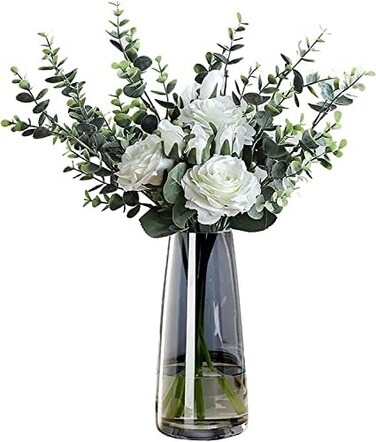 مزهرية زجاجية عصرية ريان ان اس من فانتاستيك ريان انس، مزهرية زجاجية شفافة كريستالية لديكور المنزل والمكتب