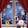 CCINEE 300 PCS 8 Sheet Christmas Snowflake Window Cling Stickers for Glass, Xmas Decals Decorations Holiday Snowflake Santa Claus Reindeer Decals for Party