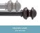 Kenney KN71617 Kendall Knob End Standard Decorative Window Curtain Rod, 28-48" Adjustable Length, Antique Rust Finish, 5/8" Diameter Steel Tube