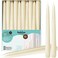 BOLSIUS Long Household Ivory Taper Candles - 10-inch Unscented Premium Quality Wax - 7.5 Hour Long Burning Dripless Candles Bulk pack of 30 for Home Decor, Wedding, Parties and Special Occasions