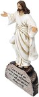Home-n-Gifts A Statue Of Jesus Standing On A Rock With An Inspirational Bible Verse, Perfect For Christian Home Decor And As A Spiritual Shelf Decoration Or Religious Gift For Christmas And Easter.