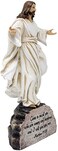 Home-n-Gifts A Statue Of Jesus Standing On A Rock With An Inspirational Bible Verse, Perfect For Christian Home Decor And As A Spiritual Shelf Decoration Or Religious Gift For Christmas And Easter.