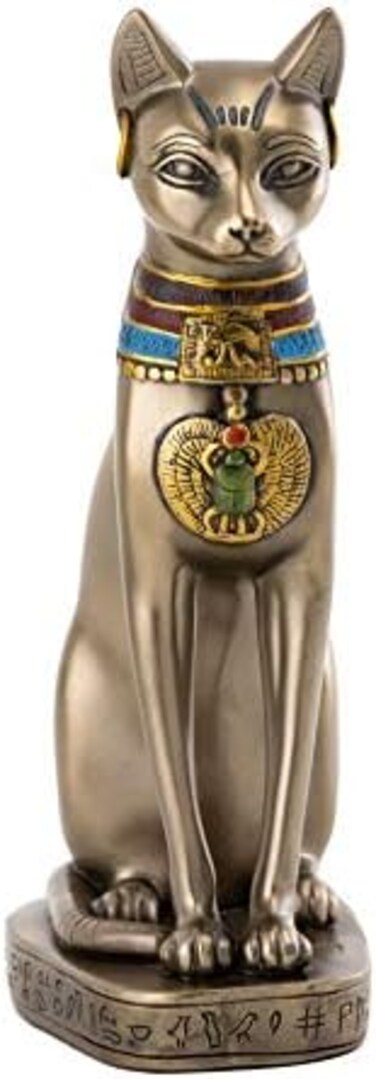 Top Collection 8" H Egyptian Cat Goddess Bastet Figurine. Au