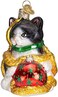Old World Christmas Ornaments: Holiday Kitten Glass Blown Ornaments for Christmas Tree (12223)
