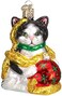 Old World Christmas Ornaments: Holiday Kitten Glass Blown Ornaments for Christmas Tree (12223)