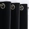 NICETOWN Polyester Blend Soundproof Thermal Insulated Solid Grommet Blackout Curtain Drape for Dining Room (Single Panel, 42 Inch x 84 Inch, Black)