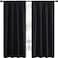 NICETOWN Halloween Black Blackout Curtain Blinds - Solid Thermal Insulated Window Treatment Blackout Drapes/Draperies for Bedroom (2 Panels, 42 inches Wide by 63 inches Long, Black)