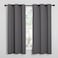 NICETOWN Thermal Insulated Grommet Blackout Curtains for Bedroom (2 Panels, W106 CM x L160 CM, Grey)