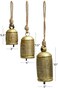 Deco 79 3-Piece Metal Rope Animal Bronze Bells Set