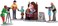 Lemax Village Collection Photos with Santa Assortment of 5