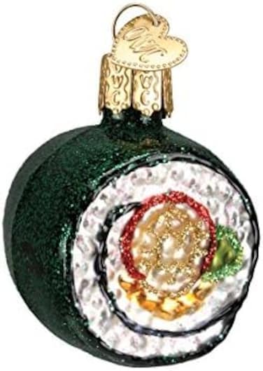Old World Christmas Ornaments: Sushi Roll Glass Blown Ornaments for Christmas Tree (32110)