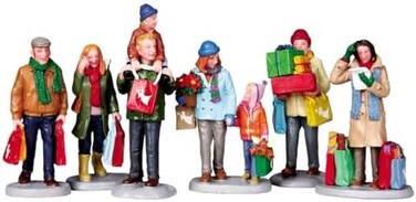 Lemax Village Collection Holiday Shoppers Set of 6# 92683