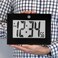MARATHON CL030064 Large Digital Wall Clock with Fold-Out Table Stand. Size is 9 inches with Big 3.25 Inch Digits. Batteries Included (Black)