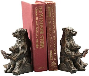 SPI Home Bear Bookends - Mom and Cub Reading Lesson