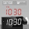 Mesqool Projection Alarm Clock for Bedroom - AM FM Radio &amp; Sleep Timer, 180&deg; Projector, 7" Large Digital LED Display&amp;Dimmer, Dual Alarms, USB Charger, Battery Backup Desk Wall Ceiling Plug -in Clock