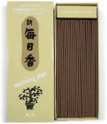 nippon kodo Morning Star - Vanilla 200 Sticks and Holder, Japanese Quality Incense, Since 1575